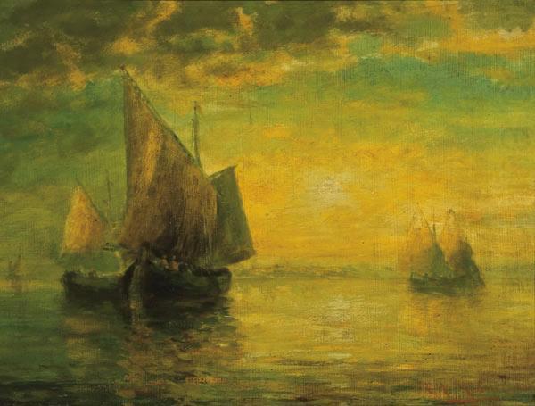 A Golden Sunset, unknow artist